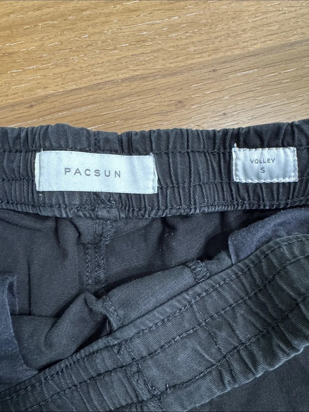 PacSun Black Shorts, Palm & Wave Embroidery